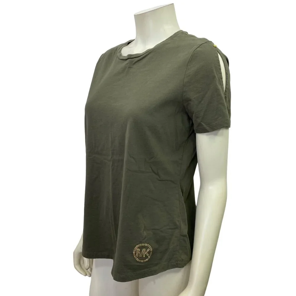 MICHAEL KORS‎ SHORT SLIT SLEEVE TOP L